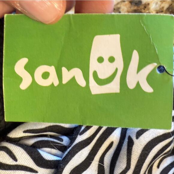 Sanuk Yoga Sling Zebra Print Sandals Black and White Strappy Sandals Womens 9 - Picture 3 of 5